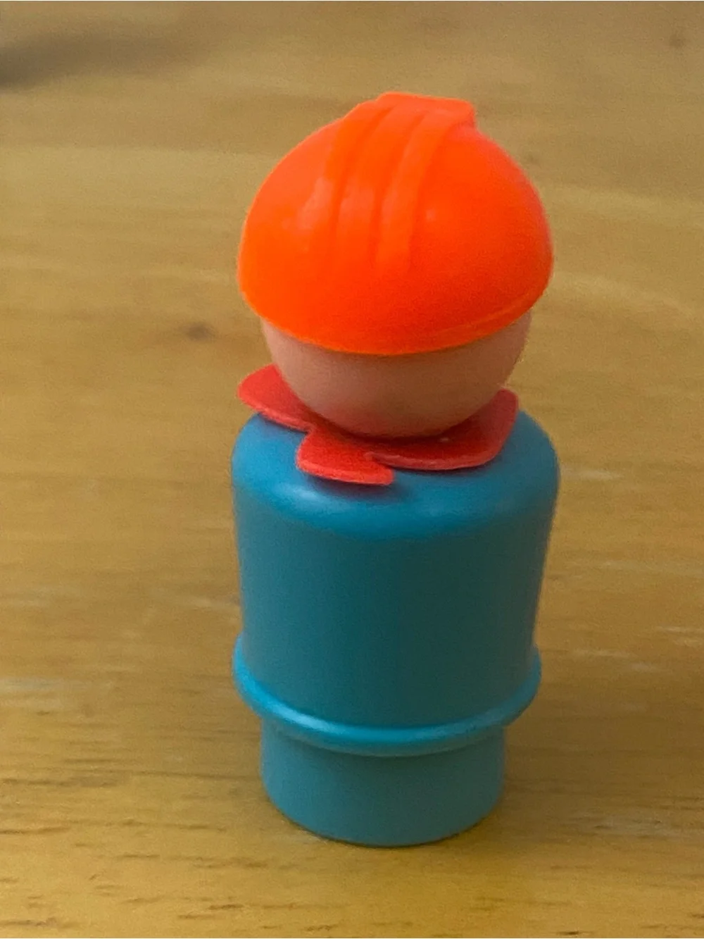 Vintage Fisher-Price Little People Blue & Orange Construction Workers Set of 3